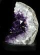 Amethyst Cluster On Wood Base - Large Crystals #36657-1